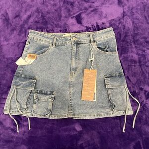 Project Rebel Denim Mini Skirt with Pockets